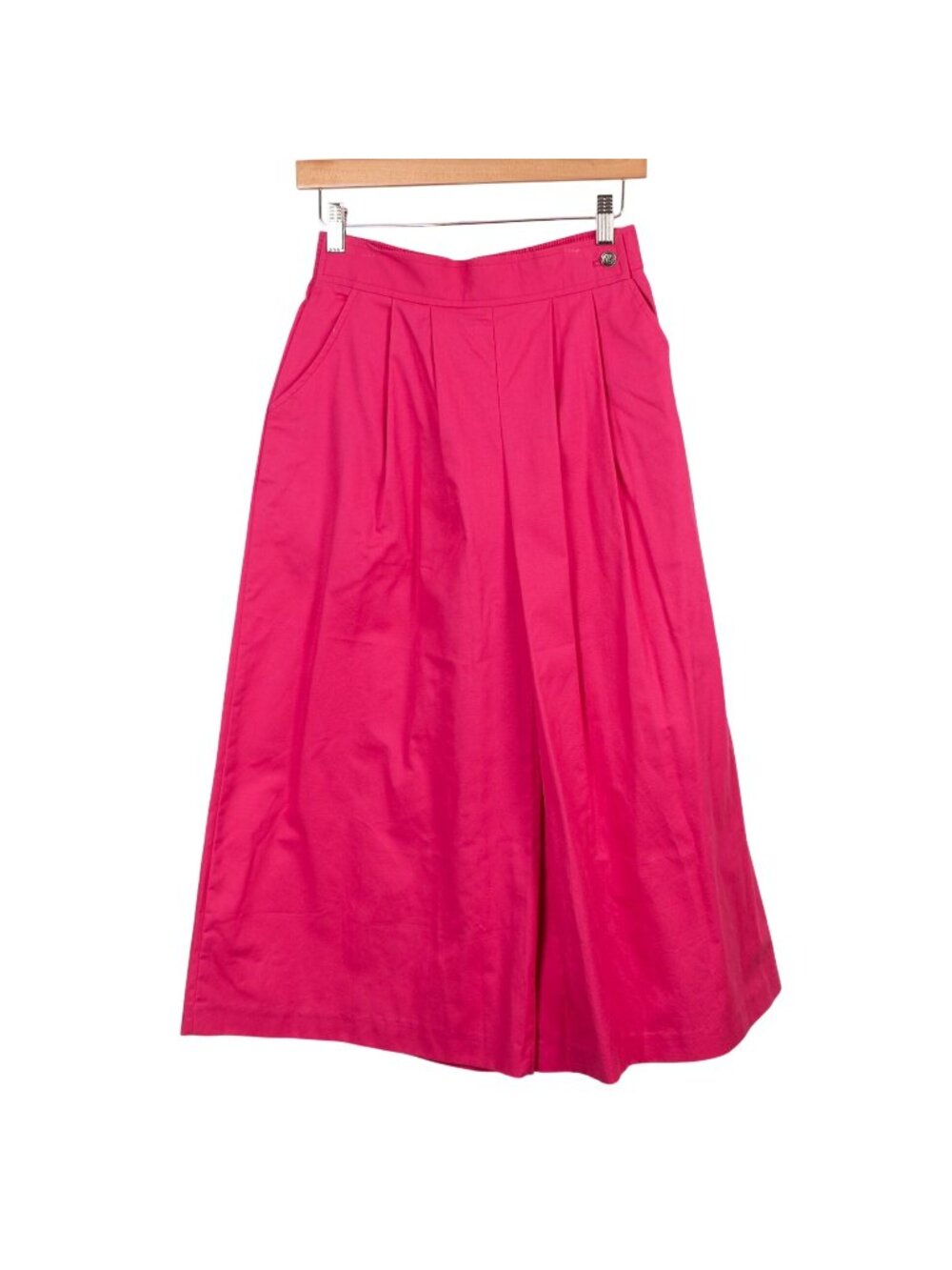VTG Culottes 6 Womens Pink Pleated 80s Wide Leg Pocket Elastic Waist Sunny Sport